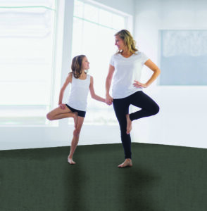 Performance fitness tile yoga studio